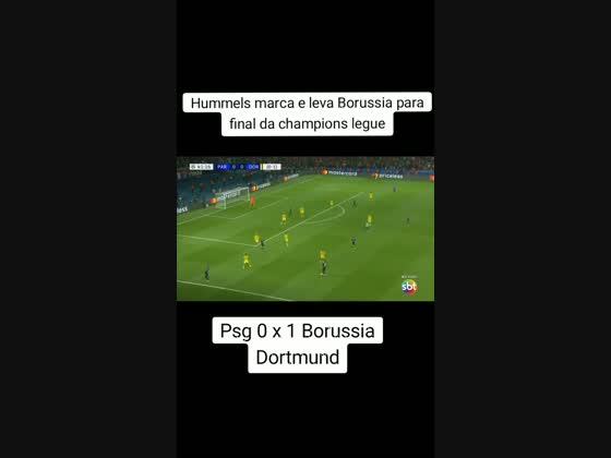 Resumo da vitória do Dortmund frente ao PSG, por 1-0